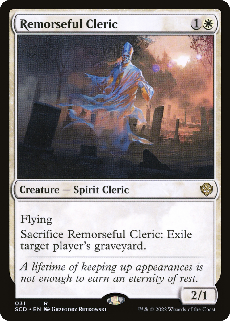 Remorseful Cleric (SCD-031) [Starter Commander Decks] MTG Single Wizards of the Coast
