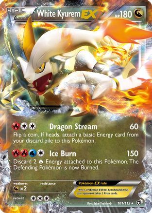 White Kyurem EX (/113) Holofoil [BW: Legendary Treasures] Pokemon Single Pokémon