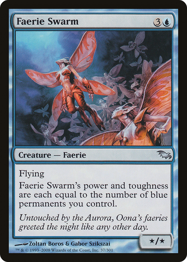 Faerie Swarm (SHM-037) [Shadowmoor] MTG Single Wizards of the Coast