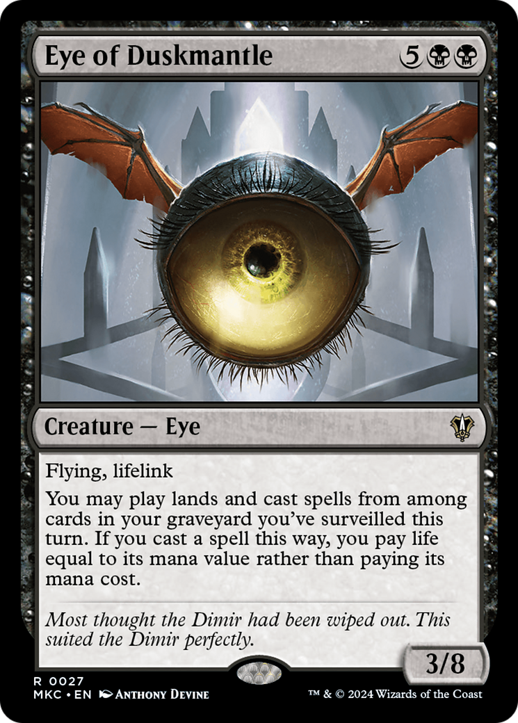 Eye of Duskmantle (MKC-027) [Murders at Karlov Manor Commander] MTG Single Wizards of the Coast