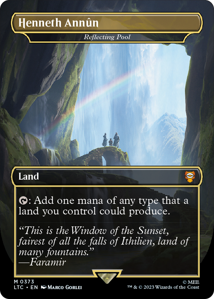 Henneth Annun - Reflecting Pool (LTC-373) [Tales of Middle-earth Commander] (Borderless) Foil MTG Single Wizards of the Coast