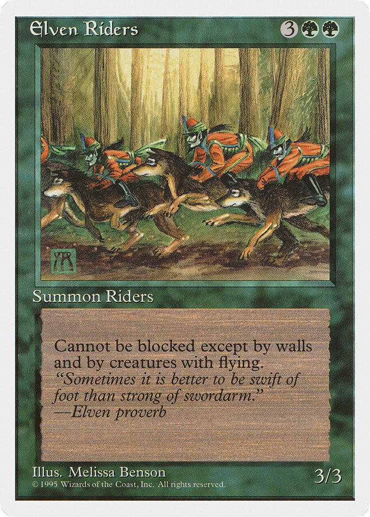 Elven Riders (4ED-242) [Fourth Edition] MTG Single Magic: The Gathering