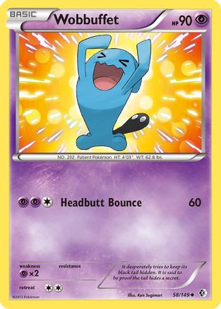 Wobbuffet (/149) Reverse Holofoil [BW: Boundaries Crossed] Pokemon Single Pokémon
