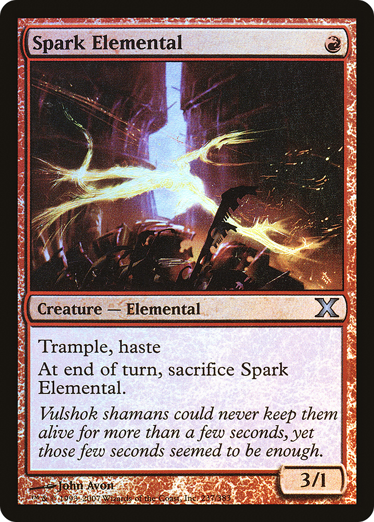 Spark Elemental (10E-237★) [Tenth Edition] Foil MTG Single Wizards of the Coast