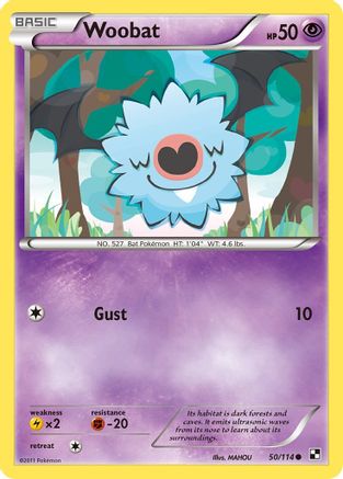 Woobat 50/114 [BW: Base Set] Pokemon Single Pokémon