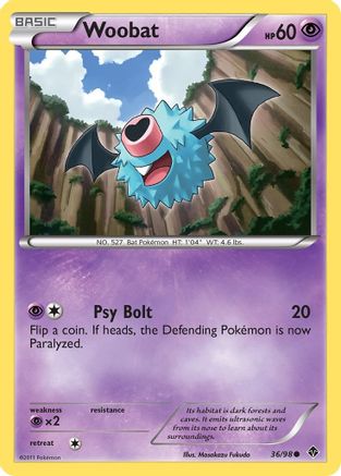 Woobat (/98) Reverse Holofoil [BW: Emerging Powers] Pokemon Single Pokémon