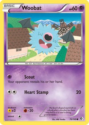 Woobat 70/149 [BW: Boundaries Crossed] Pokemon Single Pokémon