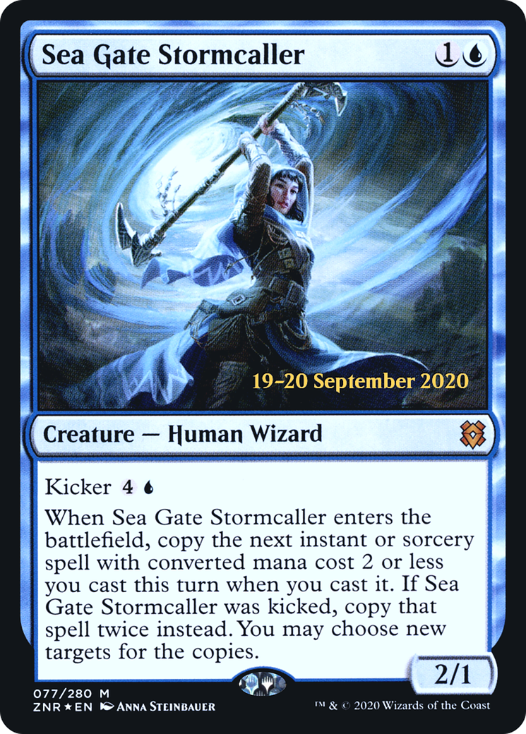 Sea Gate Stormcaller (PRE-077) [Zendikar Rising Promos] Foil MTG Single Wizards of the Coast