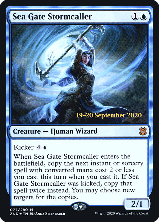 Sea Gate Stormcaller (PRE-077) [Zendikar Rising Promos] Foil MTG Single Wizards of the Coast