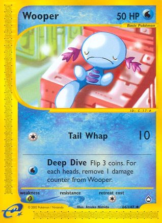 Wooper (66) (/147) Reverse Holofoil [Vintage: Aquapolis] Pokemon Single Pokémon