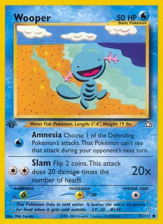 Wooper (82/111) 1st Edition [Vintage: Neo Genesis] Pokemon Single Pokémon