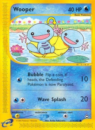 Wooper (117) (/147) Reverse Holofoil [Vintage: Aquapolis] Pokemon Single Pokémon