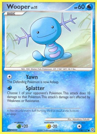 Wooper 118/132 [DP: Secret Wonders] Pokemon Single Pokémon