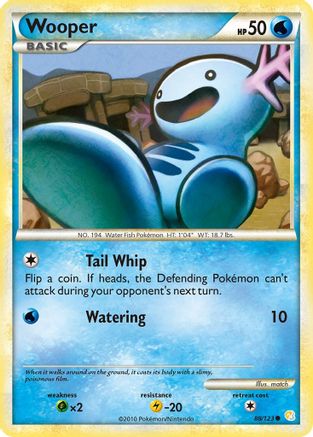 Wooper (88/123) Reverse Holofoil [HGSS: Base Set] Pokemon Single Pokémon