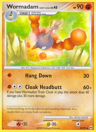 Wormadam Sandy Cloak (50/99) Reverse Holofoil [Platinum: Arceus] Pokemon Single Pokémon
