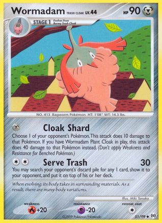 Wormadam Trash Cloak (51/99) Reverse Holofoil [Platinum: Arceus] Pokemon Single Pokémon