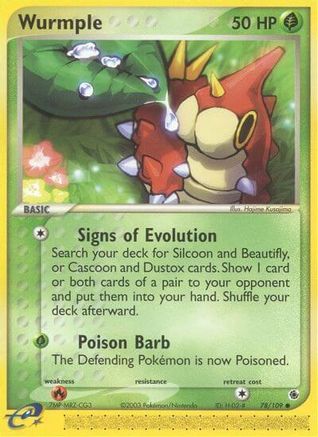 Wurmple (/109) Reverse Holofoil [EX: Ruby & Sapphire] Pokemon Single Pokémon
