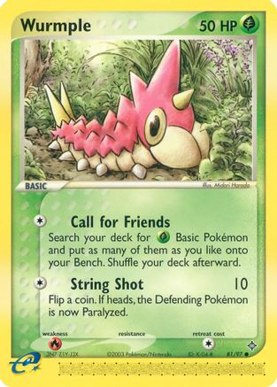 Wurmple (81/97) Reverse Holofoil [EX: Dragon] Pokemon Single Pokémon