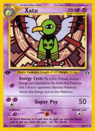 Xatu (52/75) 1st Edition [Vintage: Neo Discovery] Pokemon Single Pokémon