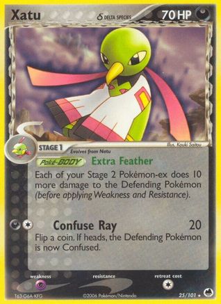Xatu (Delta Species) (25/101) Reverse Holofoil [EX: Dragon Frontiers] Pokemon Single Pokémon