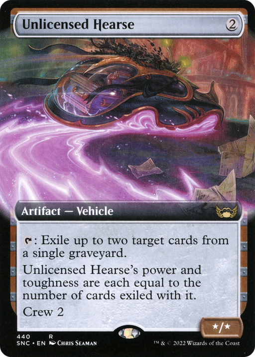 Unlicensed Hearse (SNC-440) [Streets of New Capenna] (Extended Art) MTG Single Wizards of the Coast