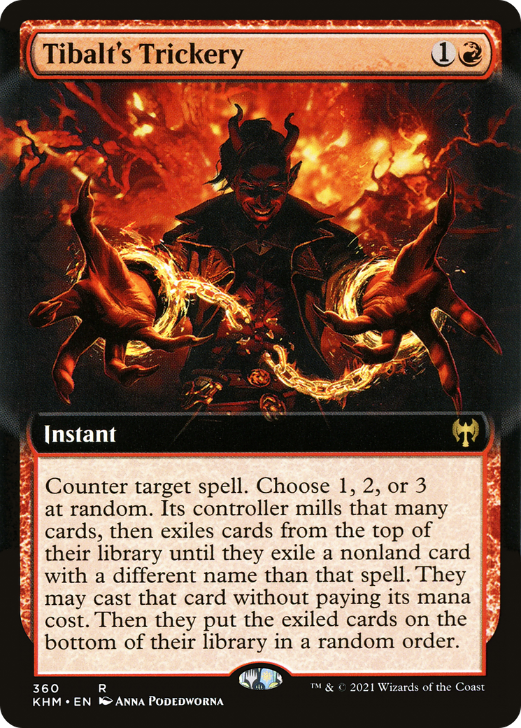 Tibalt's Trickery (KHM-360) [Kaldheim] (Extended Art) Foil MTG Single Wizards of the Coast