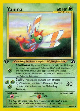 Yanma (36) (/75) 1st Edition [Vintage: Neo Discovery] Pokemon Single Pokémon