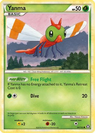 Yanma (84/102) Reverse Holofoil [HGSS: Triumphant] Pokemon Single Pokémon