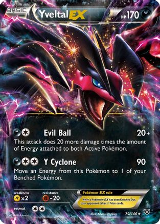 Yveltal EX 79/146 Holofoil [XY: Base Set] Pokemon Single Pokémon