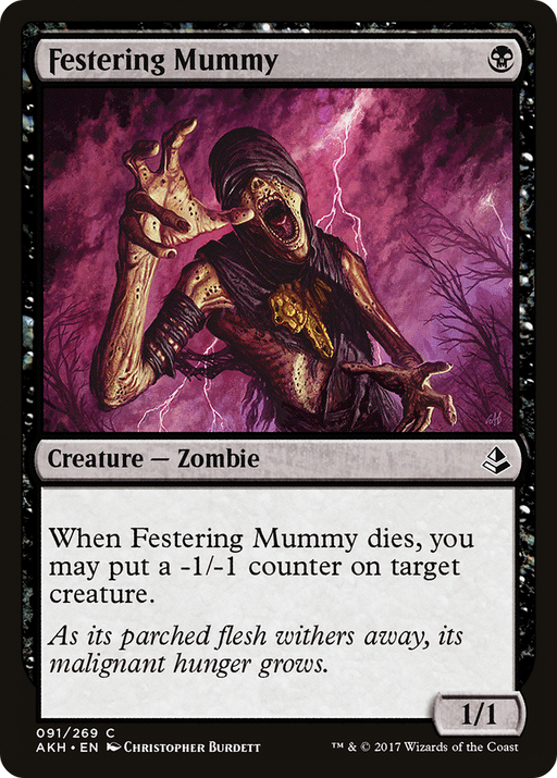 Festering Mummy (AKH-091) [Amonkhet] Foil MTG Single Wizards of the Coast