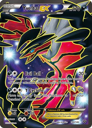Yveltal EX (144 Full Art) 144/146 Holofoil [XY: Base Set] Pokemon Single Pokémon