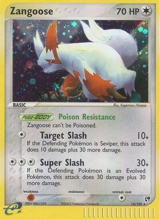 Zangoose (/100) Holofoil [EX: Sandstorm] Pokemon Single Pokémon