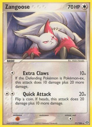 Zangoose (/106) Reverse Holofoil [EX: Emerald] Pokemon Single Pokémon