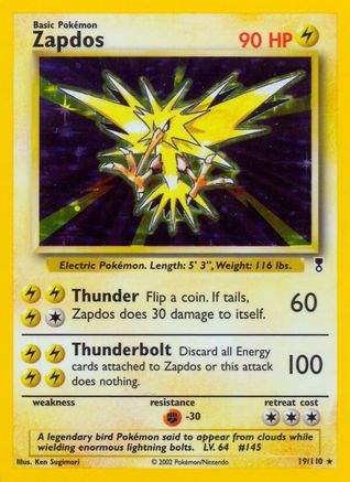 Zapdos 019/110 Holofoil [Vintage: Legendary Collection] Pokemon Single Pokémon