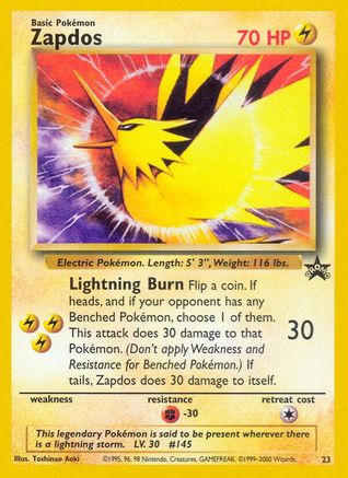 Zapdos (23/53) [Promos: WoTC Promo] Pokemon Single Pokémon