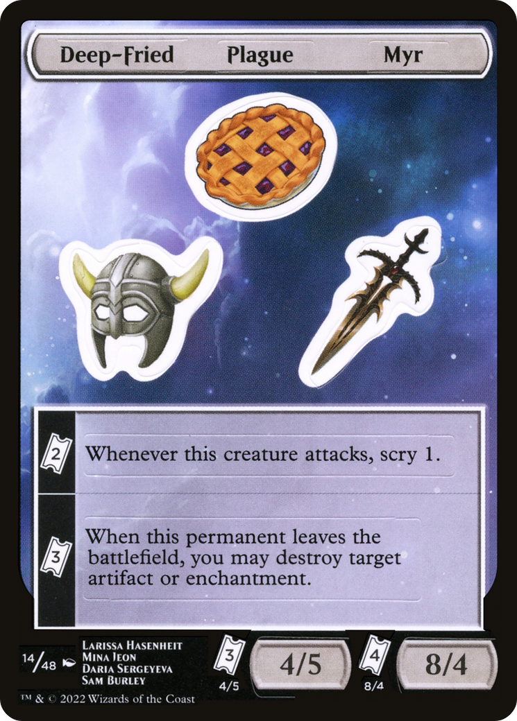 Deep-Fried Plague Myr (UNF-014) [Tokens] Unfinity Sticker Sheets MTG Single Wizards of the Coast