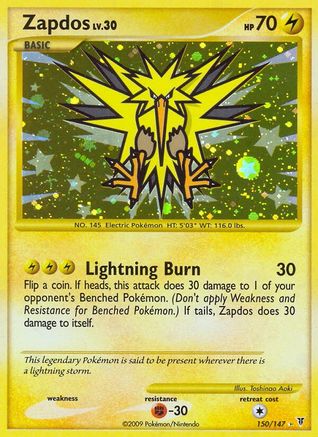 Zapdos (150) (/147) Holofoil [Platinum: Supreme Victors] Pokemon Single Pokémon