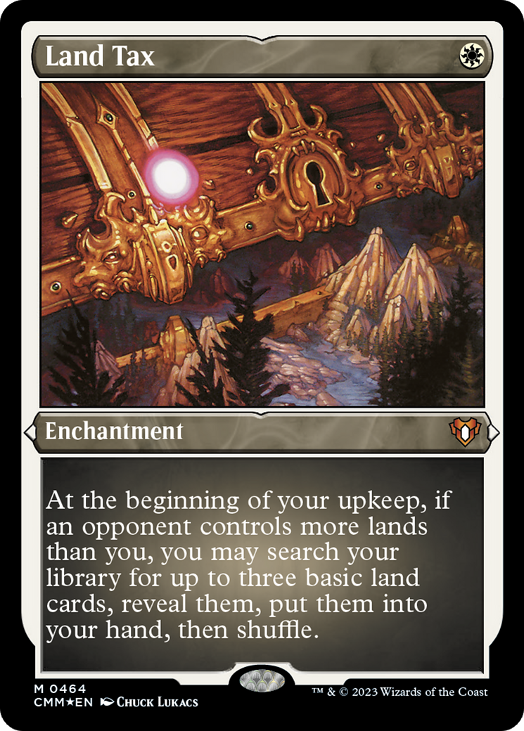 Land Tax (CMM-464) [Commander Masters] Etched Foil MTG Single Wizards of the Coast