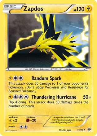 Zapdos (41/99) Reverse Holofoil [BW: Next Destinies] Pokemon Single Pokémon