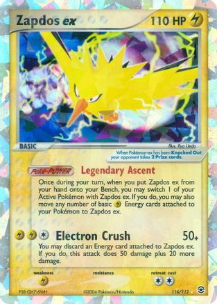 Zapdos ex 116/112 [EX: FireRed & LeafGreen] Pokemon Single Pokémon