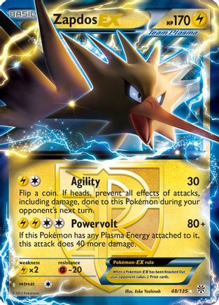 Zapdos EX (Team Plasma) (48/135) Holofoil [BW: Plasma Storm] Pokemon Single Pokémon