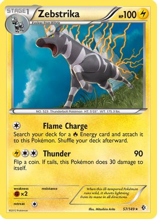 Zebstrika (/149) Reverse Holofoil [BW: Boundaries Crossed] Pokemon Single Pokémon