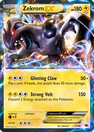 Zekrom EX 51/99 Holofoil [BW: Next Destinies] Pokemon Single Pokémon