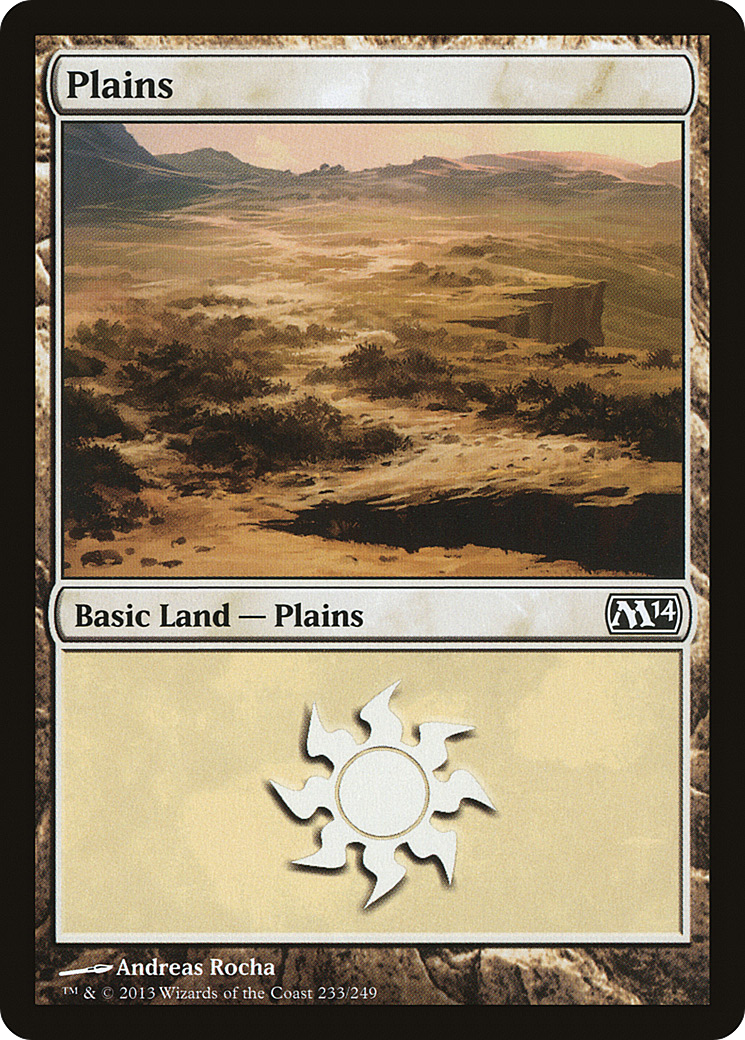 Plains (233) (M14-233) [Magic 2014] Foil MTG Single Wizards of the Coast