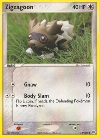 Zigzagoon (/106) Reverse Holofoil [EX: Emerald] Pokemon Single Pokémon