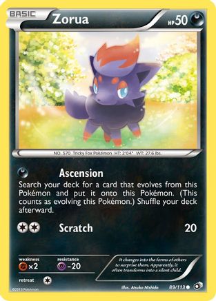 Zorua (89/113) Reverse Holofoil [BW: Legendary Treasures] Pokemon Single Pokémon