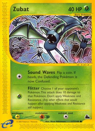 Zubat (117) (/144) Reverse Holofoil [Vintage: Skyridge] Pokemon Single Pokémon