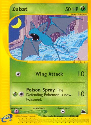 Zubat (118) (/144) Reverse Holofoil [Vintage: Skyridge] Pokemon Single Pokémon