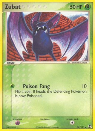 Zubat (88/113) Reverse Holofoil [EX: Delta Species] Pokemon Single Pokémon