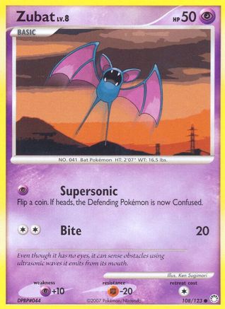 Zubat (/123) Reverse Holofoil [DP: Mysterious Treasures] Pokemon Single Pokémon